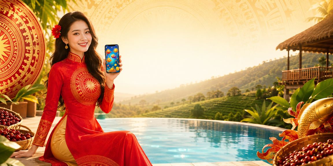 Người phụ nữ tại Huế mặc áo dài đọc hướng dẫn chơi game có trách nhiệm trên điện thoại