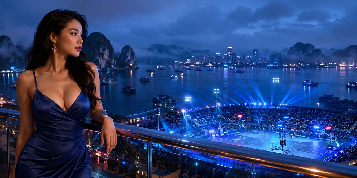 Không khí lễ hội thể thao tại vịnh Hạ Long, người hâm mộ cùng nhau xem bóng rổ và tham gia ưu đãi cá cược
