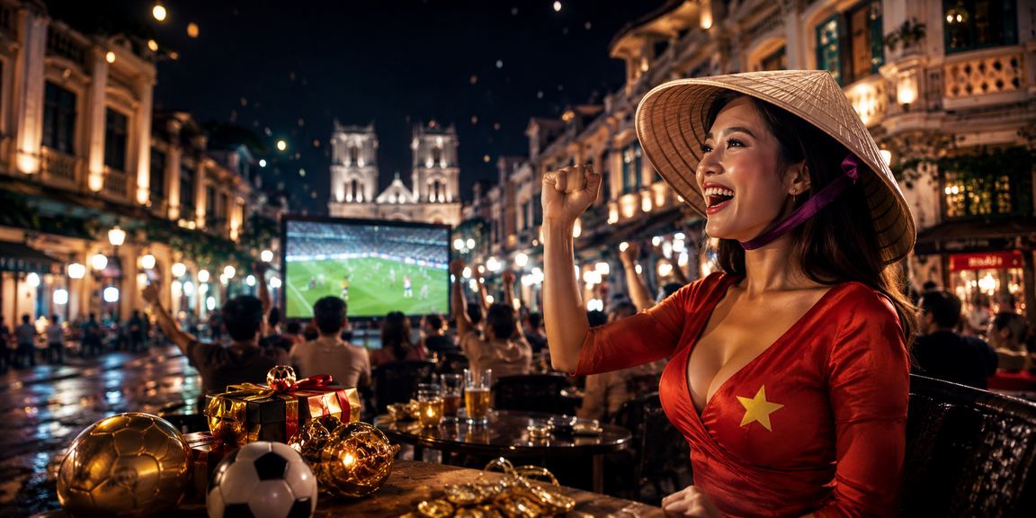 Người dùng tại Hà Nội kiểm tra thông tin thanh toán trên điện thoại trong lúc xem bóng đá