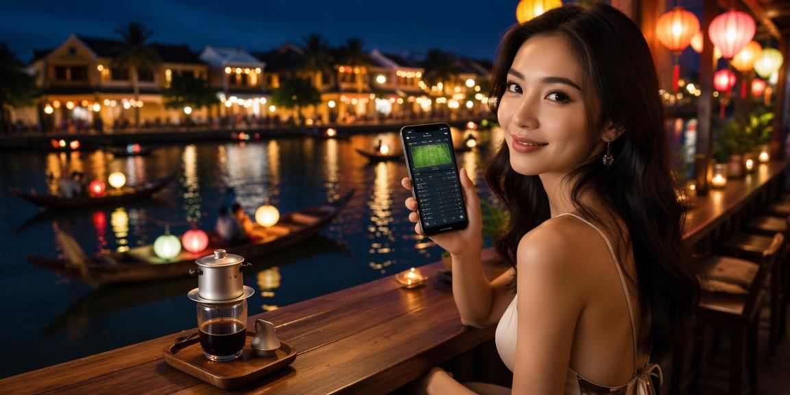 Người dùng Việt Nam đăng nhập tài khoản 3utool trên điện thoại tại quán cà phê Hội An